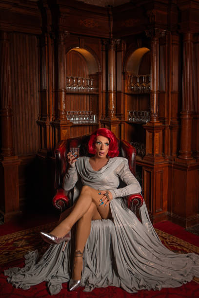 istock A beautiful elegant 1920s style redhead drag queen in a luxury stately home 1459032949