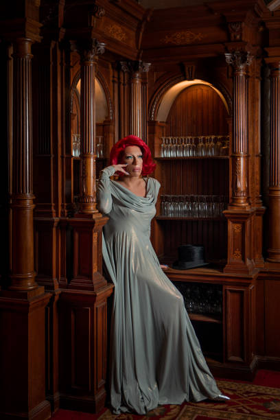 istock A beautiful elegant 1920s style redhead drag queen in a luxury stately home 1459033151