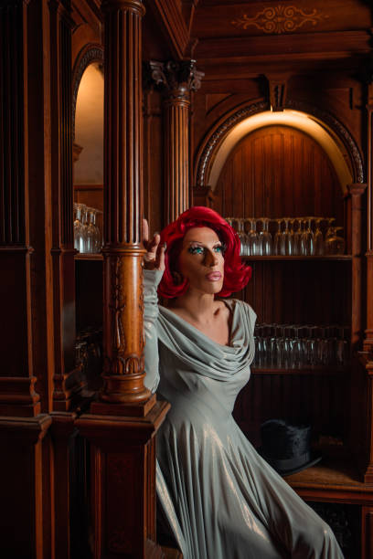 istock A beautiful elegant 1920s style redhead drag queen in a luxury stately home 1459033155