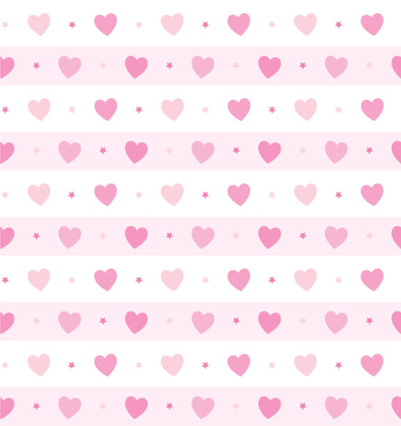 연속무늬, 하트 - valentines day heart shape backgrounds star shape stock illustrations