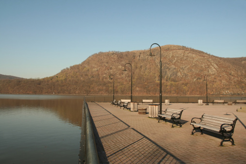 Early morning on the Hudson River, in the village of Cold Spring, NY.