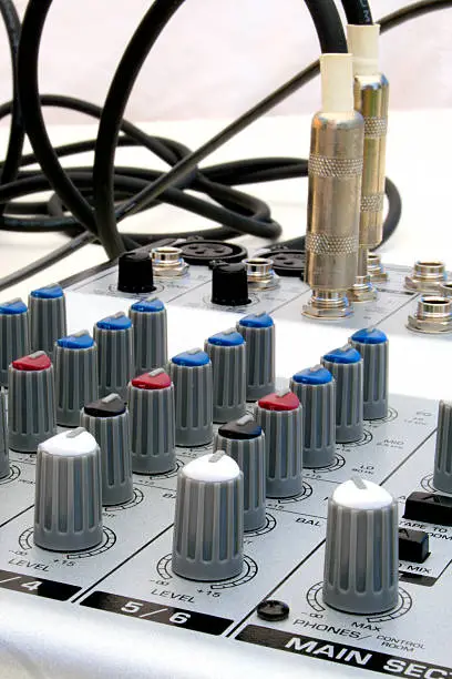 Photo of Audio mixer and cables