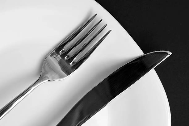 Knife and fork. stock photo