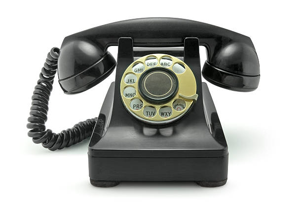 istock Old Vintage Telephone on White 145904026