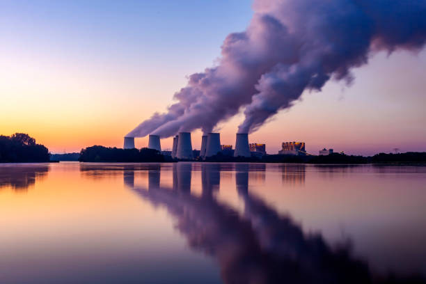 Power plant at night
