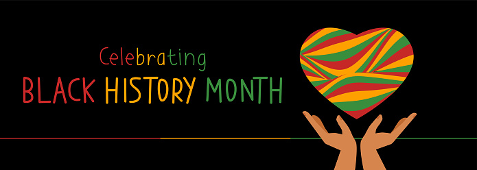 black history month celebrating banner vector illustration