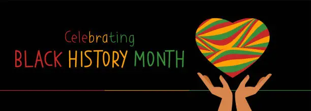 Vector illustration of black history month celebrating banner vector illustration
