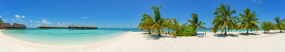 Beautiful maldives tropical island - Panorama