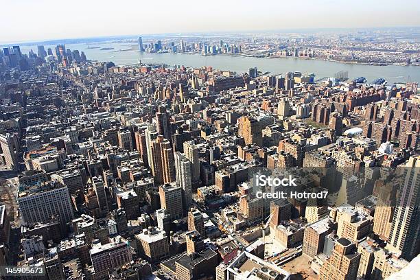 Panorama Manhattanu - zdjęcia stockowe i więcej obrazów Architektura - Architektura, Biznes, Chmura