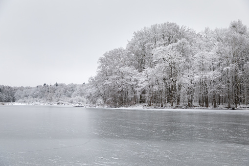 The Willgaiten lake in the winter, Kaliningrad