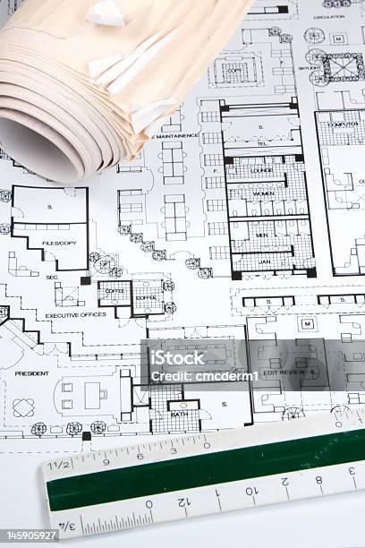 Architekts Drawing Und Pläne Stockfoto und mehr Bilder von Architektur - Architektur, Bleistiftzeichnung, Design