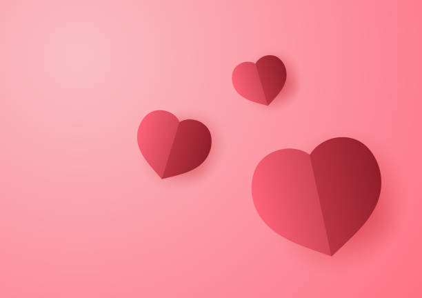 istock Heart frame. Valentine background with pink hearts. Paper style realistic valentines day card design. free space for text. copy space. 1459059603