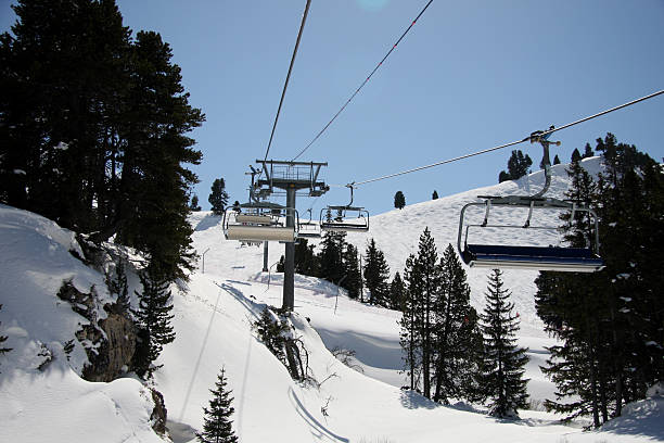 istock Four man chair lift 145906090