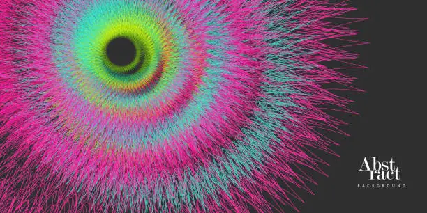 Vector illustration of Colorful abstract eye iris or magic portal
