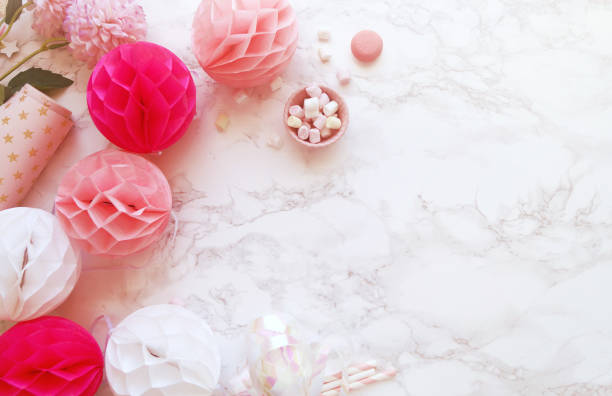 istock Pink themed party, celebration background 1459062217
