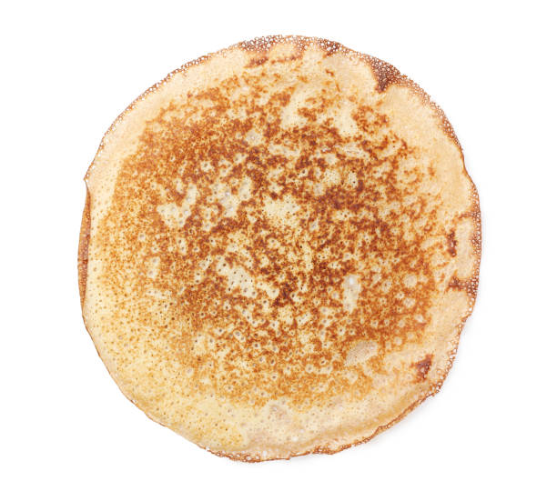 istock One delicious crepe isolated on white, top view 1459064716