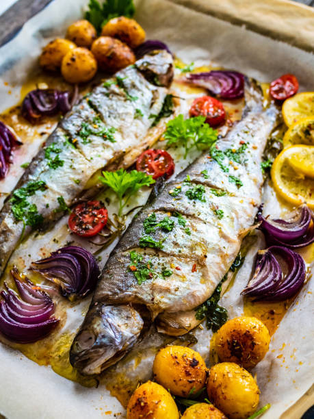 istock One sheet pan trout and vegetables 1459065543