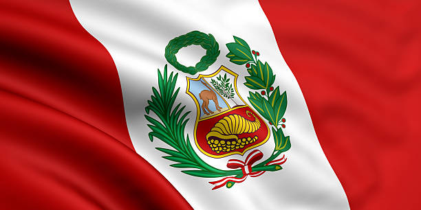 Flag Of Peru stock photo