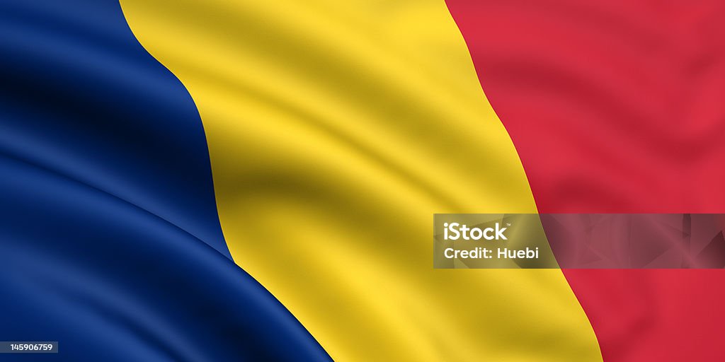 Bandeira da Roménia/Chad - Royalty-free Roménia Foto de stock