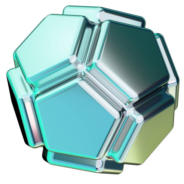 istock Green metallic ico Sphere crushed and extruded geometry Abstract, dramatic, passionate, luxurious and exclusive isolated 3D rendering graphic design elemental background material 1459069734
