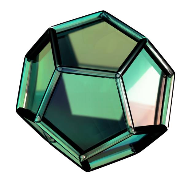istock Green color Hexagonal glassy geometry with clear borderline Abstract, dramatic, passionate, luxurious and exclusive isolated 3D rendering graphic design elemental background material 1459070747
