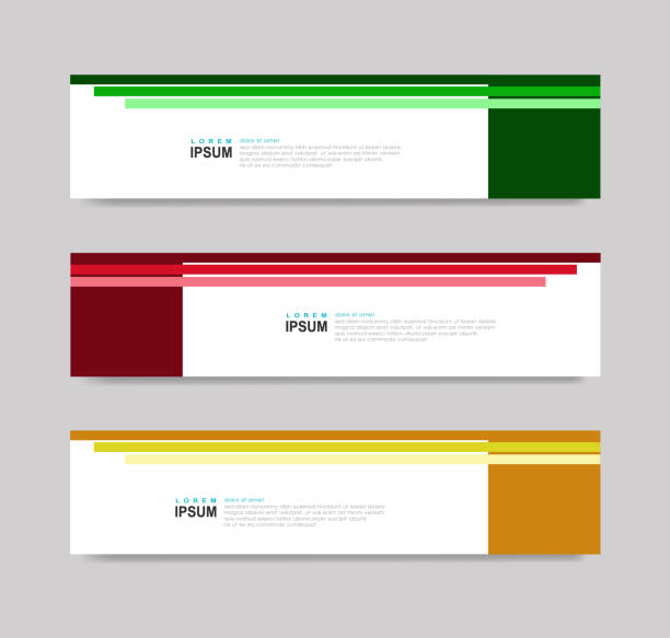 Vector Abstract Banner Vector Abstract Banner Design Web Template And Background header footer template stock illustrations