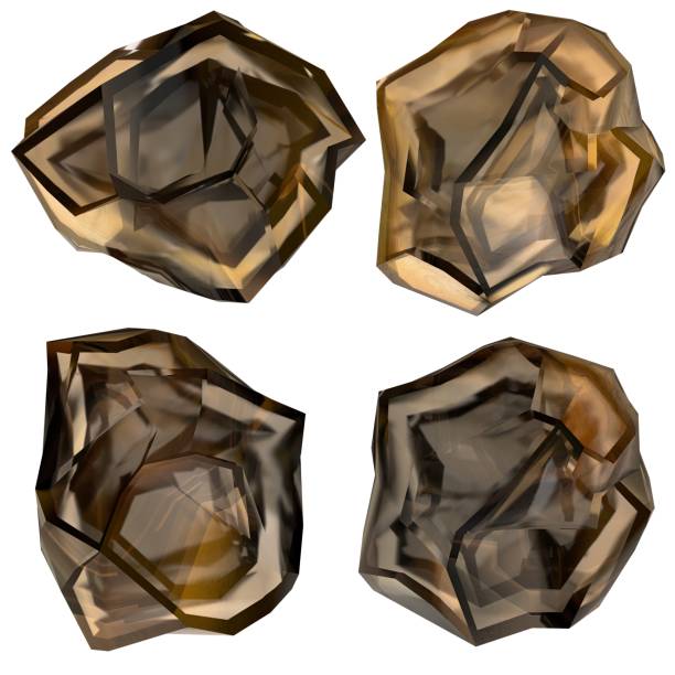 istock Gold 4 glass rocky ice block transparent geometry abstract, dramatic, passionate, luxurious and exclusive isolated 3D rendering graphic design elemental background material 1459074882