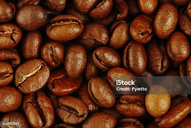 Foto de Grãos De Café De Fundo e mais fotos de stock de Acordar - Acordar, Agricultura, Amontoamento