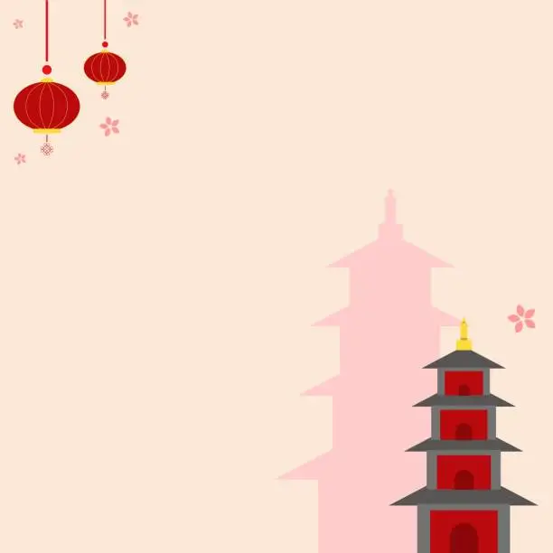 Vector illustration of Background with theme china or luna new year