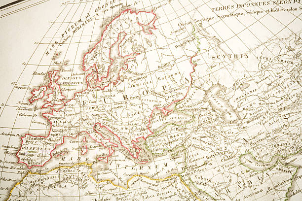 europa 1825 - serbien und montenegro stock-fotos und bilder
