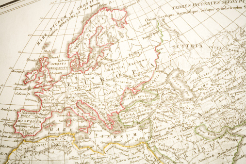 Detail of an old map (1825).