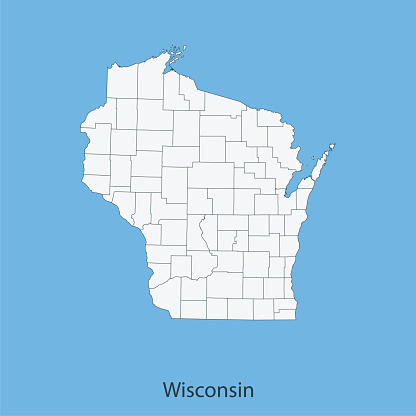 Wisconsin Country Wisconsin Map Stock Illustration - Download Image Now - Abstract ...