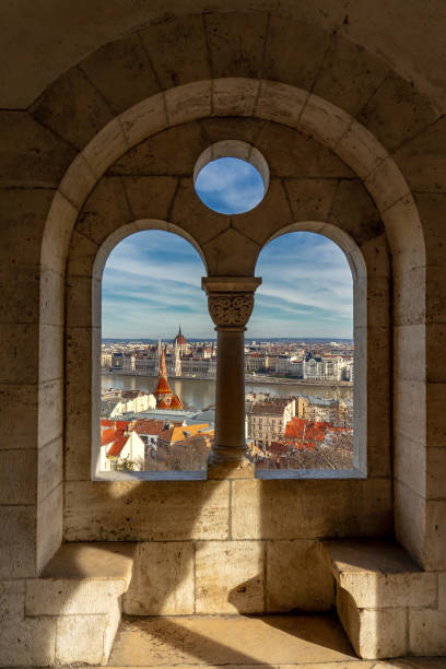 istock fischerman bastion arches with Budapest parliament view and the riverside 1459085189