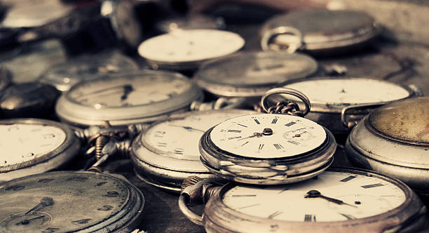 istock Pile of old pocket watches 145908642