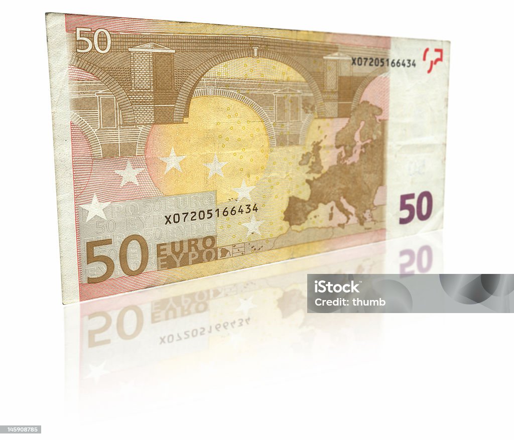 50 유로 지폐, 성찰이요 - 로열티 프리 50 유로 지폐 스톡 사진
