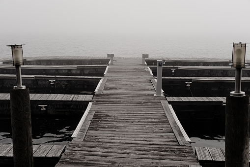 Fog on the lake.