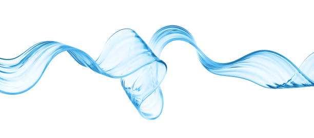 istock 3d rendering, curvy translucent blue ribbon isolated on white background. Purity concept. Modern abstract wallpaper 1459090312