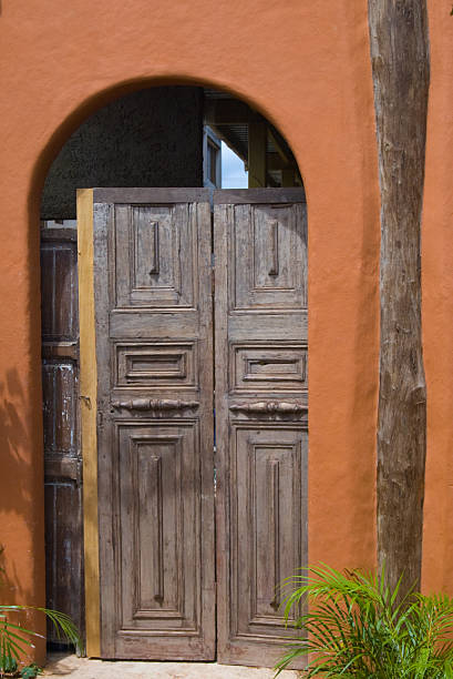 istock Old brown antique door 145909137