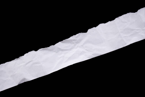 istock Blank torn paper isolated on black background 1459095477