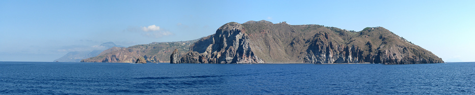 Panoramic shot of Lipari Island - Messina - Sicily - Italy