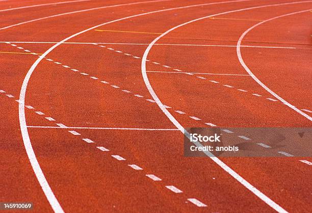 White Tracks On Sport Field Stock Photo - Download Image Now - Abstract, Backgrounds, Competition