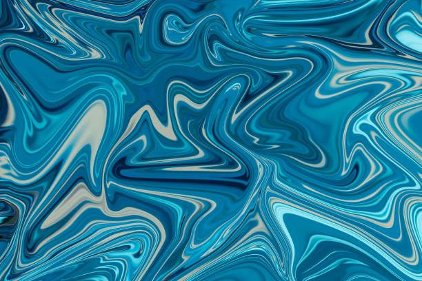 istock Abstract fluid blue painting. Modern art. Marbled blue abstract background. 1459102457
