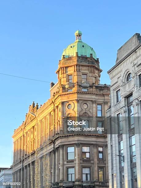 Buildings Of Glasgow Stock Photo - Download Image Now - Architecture, Blue, Building Exterior