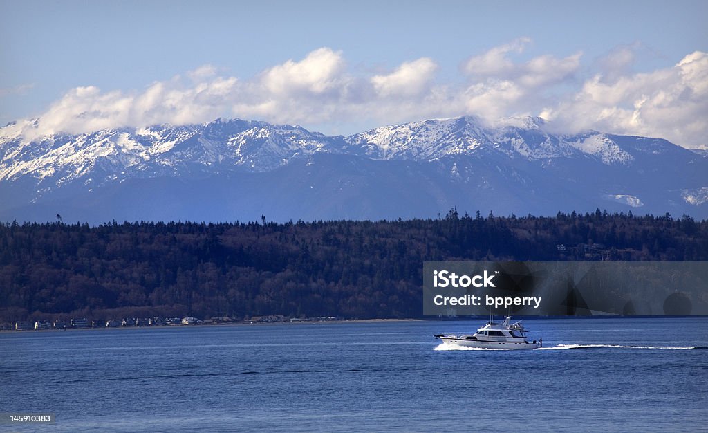 Motor Yacht Puget Sound Edmonds Washington - Lizenzfrei Edmonds Stock-Foto