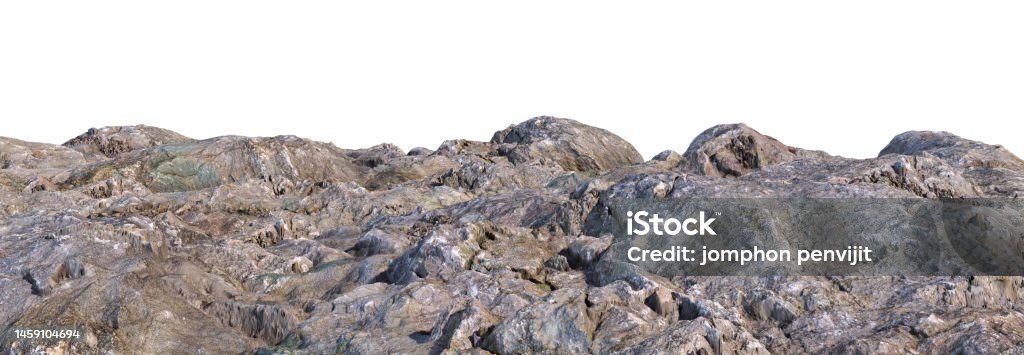 Stone Block Rendering 3d Render Rough Surface Stone On White Background Stock Photo ...