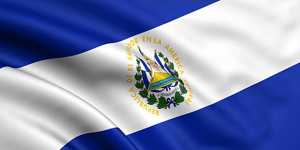 Flag Of El Salvador stock photo