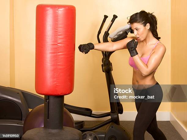 Female Kickboxing Training Stock Photo - Download Image Now - 20-24 Years, 20-29 Years, Active Lifestyle