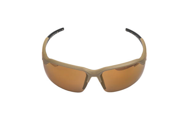 istock Modern goggles for eye protection. Glasses with plastic frames and plastic lenses. Isolate on a white background. 1459109695