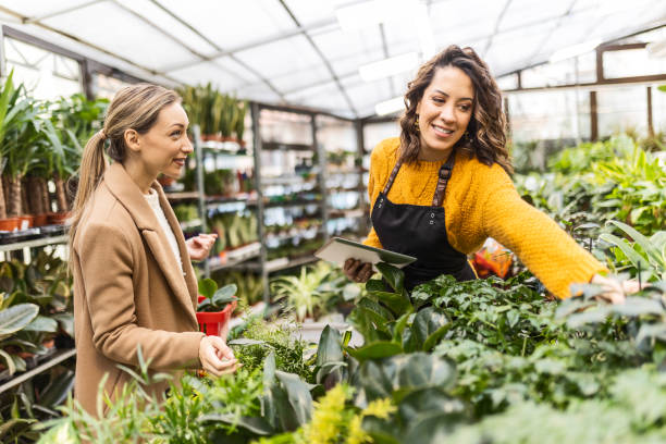 istock Customer at a garden center talking with an employee 1459110076