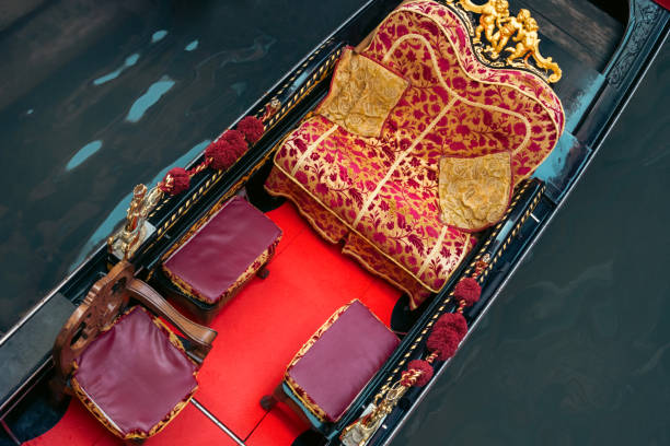 istock Gondola on a canal in Venice in Italy 1459116529